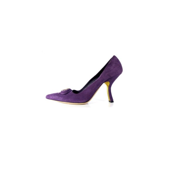 PRADA SHOES Womens 37 PURPLE Suede Pumps Heels Size 7 - Picture 3 of 10